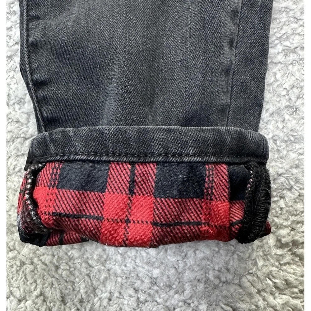 JUDY BLUE Womens Jeans Black Distressed ROSEWOOD Plaid Skinny Sz 5/27‎